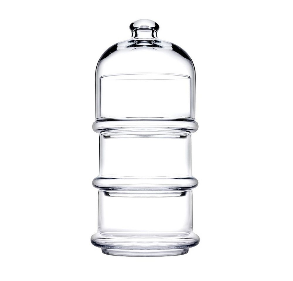 Pasabahce Servierplatte Pasabahce Villa Patisserie Servierschale mit Kuppel, Glas, (Set) von Pasabahce