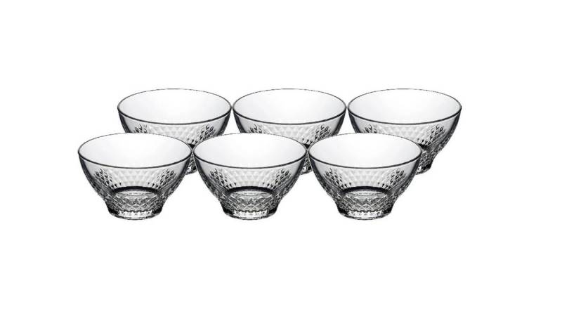 Pasabahce Snackschale Infinity Schale 6er Set Glasschale Knabberschale Desserschal Nusschale, (6-tlg) von Pasabahce