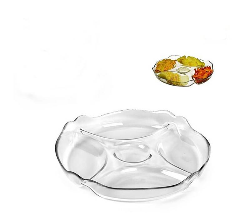 Pasabahce Snackschale Pasabahace Basic Schale Servierschale Süßigkeitenschale in 4er Einteil, Glas von Pasabahce