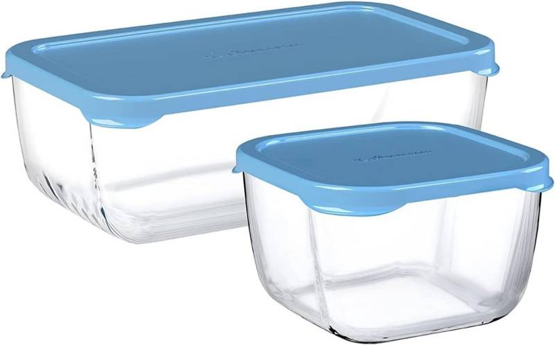 Pasabahce Vorratsglas Snow Box Aufbewahrungsset Deckel, 3 Stück - 1200ml + 275cc + 275cc, (3-tlg) von Pasabahce