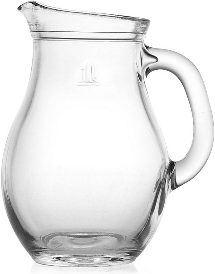 KONZEPT Wasserkrug Glaskrug Transparent Ergonomischer Griff, 1.850 ml, ~2 Liter von KONZEPT