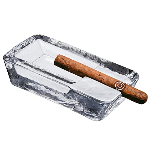 Pasabahce Zigarre Aschenbecher für Draussen | Handgearbeitet Kristallglas | Balkon Tisch Windundurchlässig Design von Pasabahce