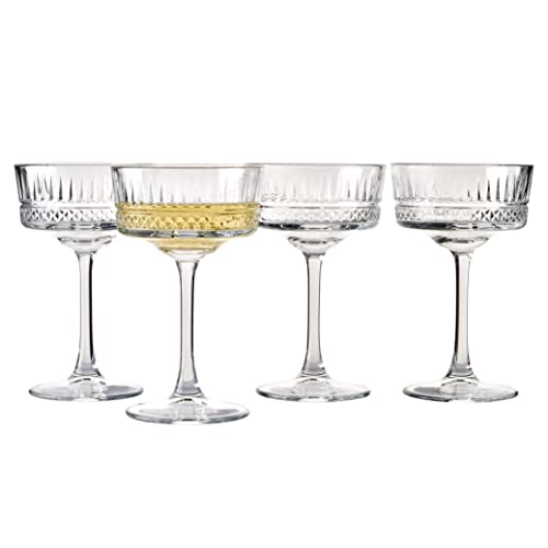 Pasabahce Elysia Sektgläser - 260 ml, Set aus 4 Stück, Hochzeit Sektgläser für Brautparty, Kristallklare Champagnergläser, Cocktailgläser für festliche Anlässe und Partyabende von Pasabahce