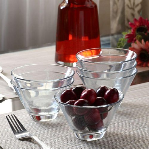 Schale Obstschale Glas Dekoglas Puddingschale Salatschale 6Stück von Pasabahce