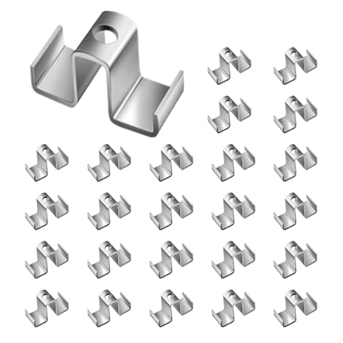 Grating Saddle Clip - 25 Stück Verzinkte Robust Gitterrost Sattelschelle,Wetterfeste Halterung Für Roste Brückenbeläge Entwässerungssysteme Treppen Laufwege von Pasbuteiy