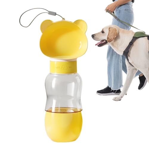 Hundetrinkflasche | Trinkflasche Mit Futterbehälter,Auslaufsicherer Behälter Mit Cartoon Napf Für Camping Auto Wanderpark Zuhause Spaziergang Outdoor Abenteuer von Pasbuteiy