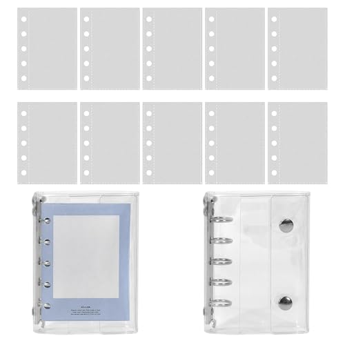 Notizpapier mit PVC transparentem Umschlag und 5 Ringen - Lose Blatt Liniertes Bindepapier 10 Seiten - Sammlung Für Basteln Flugreise Scrapbooking Geburtstag Notizpapier mit PVC transparentem Umschlag und 5 Ringen - Lose Blatt Liniertes Bindepapier 10 Seiten - Sammlung Für Basteln Flugreise Scrapbooking Geburtstag von Pasbuteiy