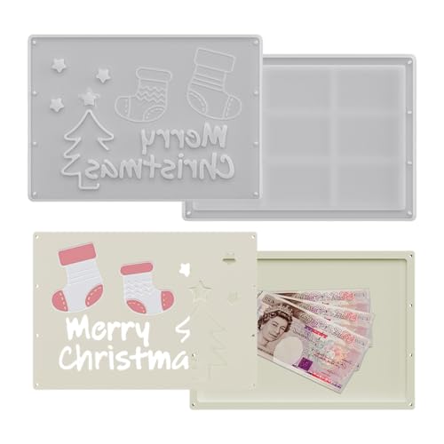 Pasbuteiy Geldhalter Harzform - 2 Stück Bastelformen - Sockenschneemann Schneeflocke Festliche Geldhalter Form | für Gips Harz Ton Geburtstagsfeier Pasbuteiy Geldhalter Harzform - 2 Stück Bastelformen - Sockenschneemann Schneeflocke Festliche Geldhalter Form | für Gips Harz Ton Geburtstagsfeier von Pasbuteiy