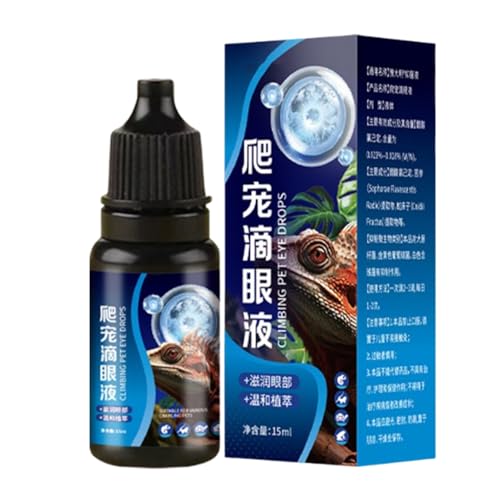 Pasbuteiy Schildkröten Augentropfen - 15ml Augenpflege Unterstützung | Linderung von Trockenheit Beruhigende Tropfen - Für Haustiere Frösche Schlangen Amphibien Schildkröten Eidechsen von Pasbuteiy