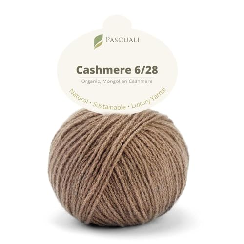 25 g Pascuali Cashmere 6/28 | 100% Kaschmirwolle Bio Kaschmir zum Stricken und Häkeln, Farbe:Walnuss 18 von Pascuali