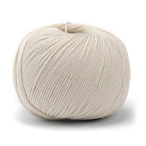 50 g Pascuali Saffira | 75% Schurwolle (Bio Merino Ultrafine, Mulesing frei), 25% Seide (Maulbeerseide), Farbe:Creme 10 von Pascuali