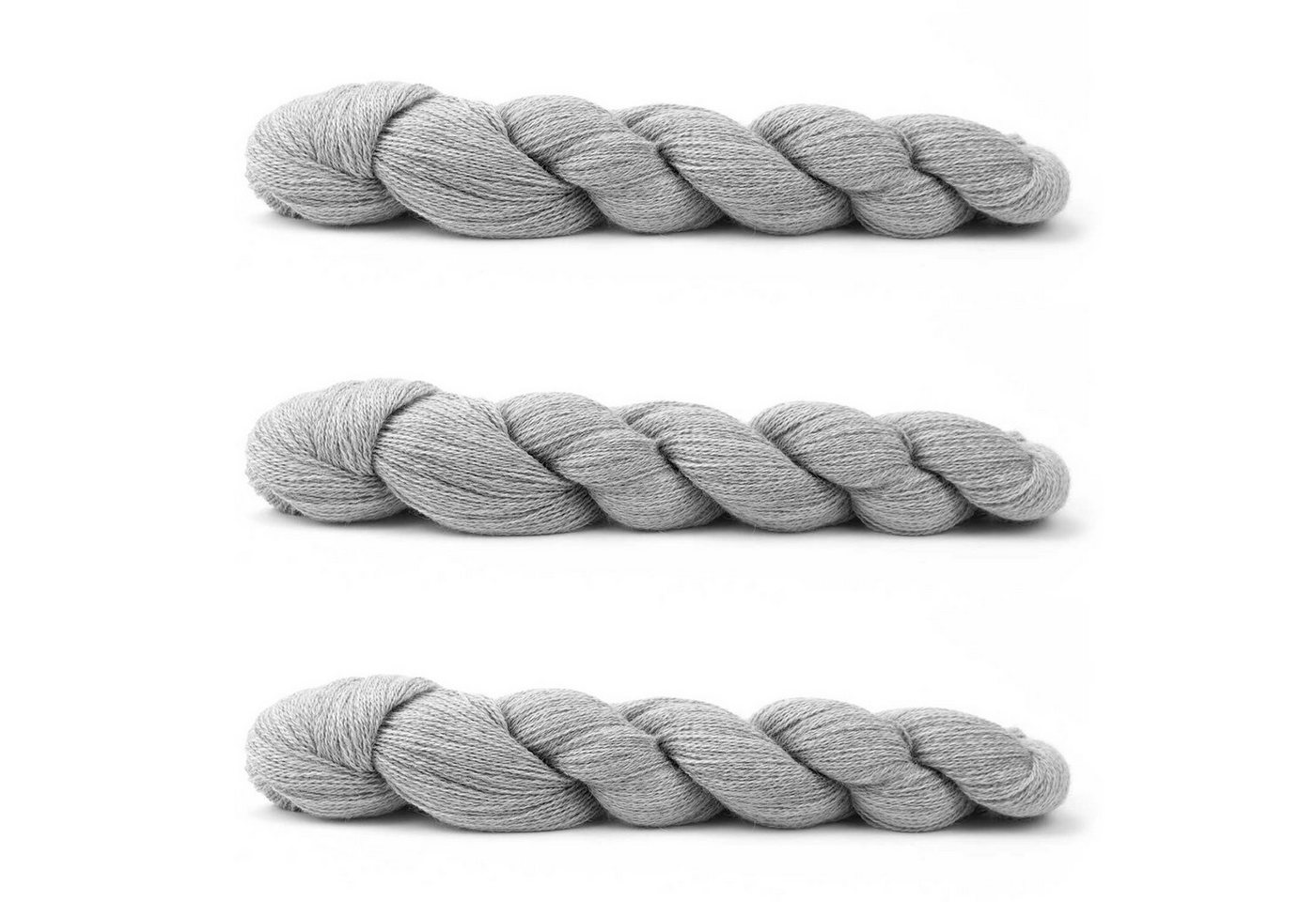 Pascuali 3 x 50g Pascuali Alpaca Lace 100% Alpakawolle (Babyalpaka) zum Stricken und Häkeln Häkelwolle von Pascuali