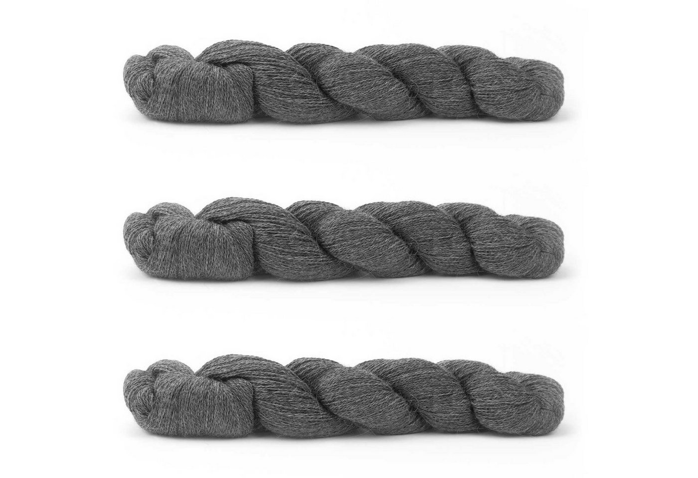 Pascuali 3 x 50g Pascuali Alpaca Lace 100% Alpakawolle (Babyalpaka) zum Stricken und Häkeln Häkelwolle von Pascuali