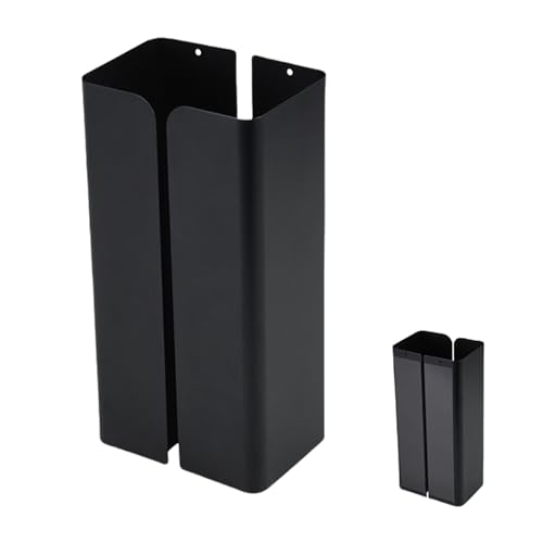 Pasdrucn Magnetisch Wandhalterung Tissue Box, Metall Feuchtes Toilettenpapier Box, Erweiterbar Taschentuchbox-Halter, Papier Handtuchspender Ohne Bohren Für Badezimmer (Schwarz) von Pasdrucn