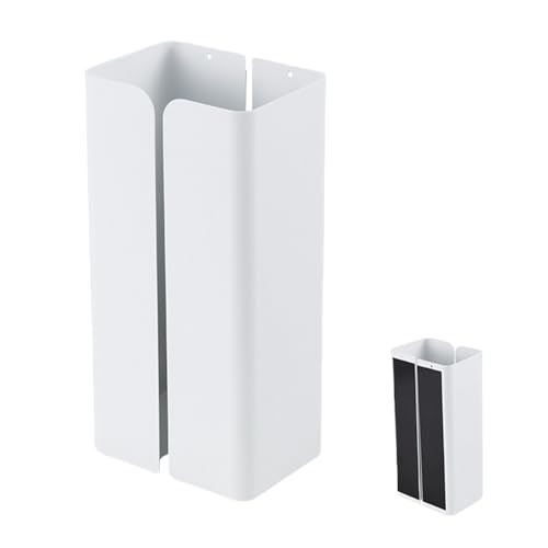 Pasdrucn Magnetisch Wandhalterung Tissue Box, Metall Feuchtes Toilettenpapier Box, Erweiterbar Taschentuchbox-Halter, Papier Handtuchspender Ohne Bohren Für Badezimmer (Weiß) von Pasdrucn