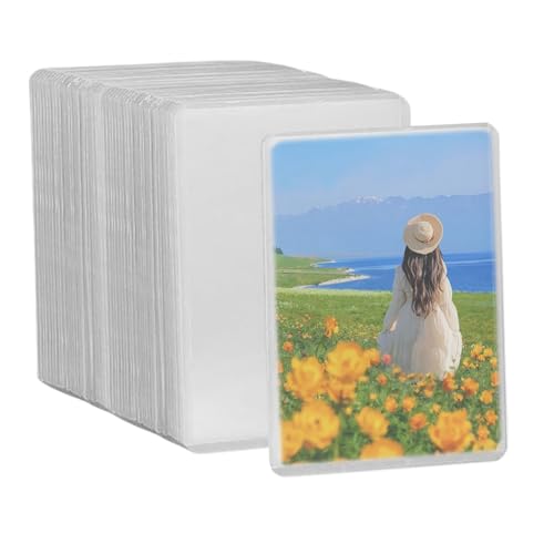 Pasdrucn Transparent Toploader Dicke Kartenhüllen Sleeves Für Sammelkarten, Toploader Set 3" X 4"(10.1x7.7cm), 35PT Harte Karten Hüllen, (Transparent,100Pcs) von Pasdrucn