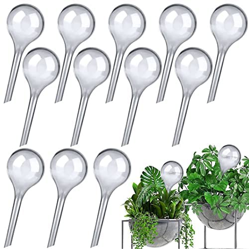 Pasdrucn12 Stück Pflanzen Wasserspender Automatisch Bewässerung Set Transparent PVC Bewässerungssystem Zimmerpflanzen Bewässerung für Garten Deko (Klein,Transparent 12Pcs) von Pasdrucn