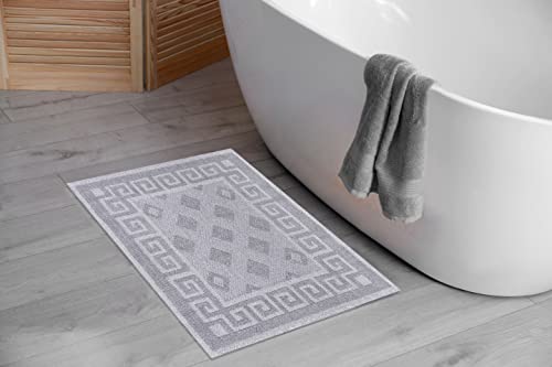 Pasha Home 2er und 1er Pack Badematte 60 x 90 cm Spring Grau/Badteppich aus Baumwolle/weicher Badvorleger rutschfest waschbar/moderner Badvorleger für Badezimmer, Dusche oder Küche Pasha Home 2er und 1er Pack Badematte 60 x 90 cm Spring Grau/Badteppich aus Baumwolle/weicher Badvorleger rutschfest waschbar/moderner Badvorleger für Badezimmer, Dusche oder Küche von Pasha Home