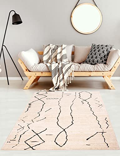 Pasha Home Cozy Teppich 200x290 cm Emilia/Boho Teppich aus Polyester/Teppich für Wohnzimmer, Schlafzimmer, Küche, Bad, Kinderzimmer/Teppich Kurzflor 11mm Höhe/Teppich modern von Pasha Home