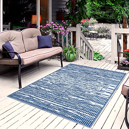 Pasha Home Outdoor Teppich Magnolia 120x170 / wendbarer Outdoorteppich 2 in 1 / Outdoor Teppich wetterfest aus Kunststoff/Teppich für Balkon, Terrasse und Außen/Outdoor Teppich Boho von Pasha Home