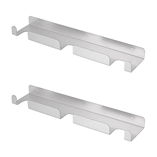 Pasotim 2 x Pizzaschaufel-Wandregal, gebürsteter Edelstahl, Pizza-Halterung, robuster Pizzaschaufel-Halter von Pasotim