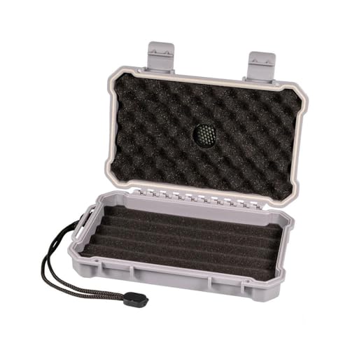 Passatore Cigar Case Reisehumidor aus Acryl, grau, für 5 Zigarren von Passatore