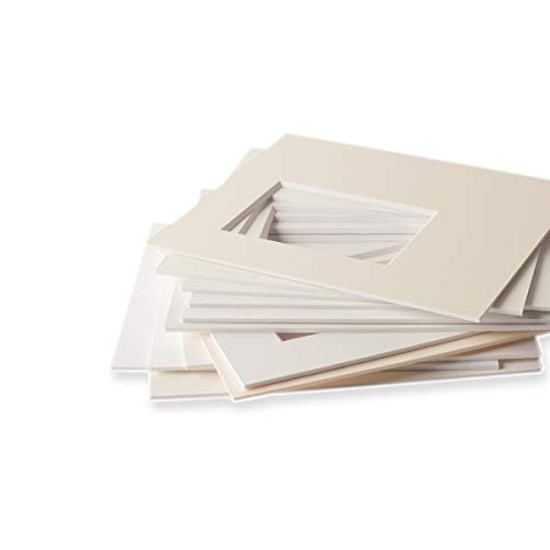 Passepartout Premium Museumsqualität - Ivory10-1 Stück - Außen: 80x100 / für Foto: 60x80-12 Weißtöne zur Auswahl in Allen Standardgrößen von Passepartout