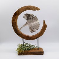 Gingkoblatt Alugussfigur, Alugussgingko, Gingkostatue Gingkoblatt Alugussfigur, Alugussgingko, Gingkostatue von PassiFloraTrends