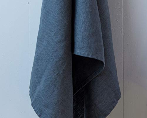 Passion for Linen | Luxus Handtuch BO | 100% Leinen, 46 x 100 cm, dunkelgrau von Passion for Linen
