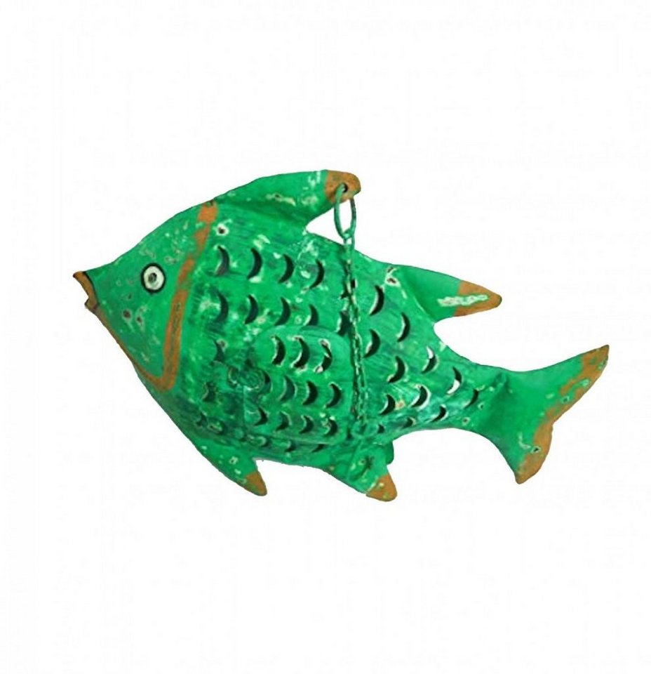PassionMade Tierfigur Fisch Figur Dekofigur Laterne Hängelaterne hängend Gartendeko 609 (1 St., 1 Gartenfigur), Dekofisch Metall Windlicht stehend und zum Aufhängen von PassionMade