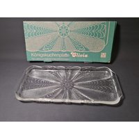 Veba Glas Königskuchenplatte "Olivia' Transparent Kuchenplatte Stollenplatte Servierplatte Gebäckteller Anbietplatte Mit Original Box von PassionaShop