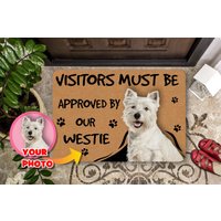 Personalisierte Westie Türmatte, Türmatte Für Westie, West Highland White Terrier, Geschenk Zur Wohnungseinweihung von PassionifyCO