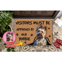 Personalisierte Yorkshire Terrier Fußmatte, Individuelle Yorkie Besitzer Willkommensmatte, Einweihungsparty Geschenk Für Hundemutter von PassionifyCO