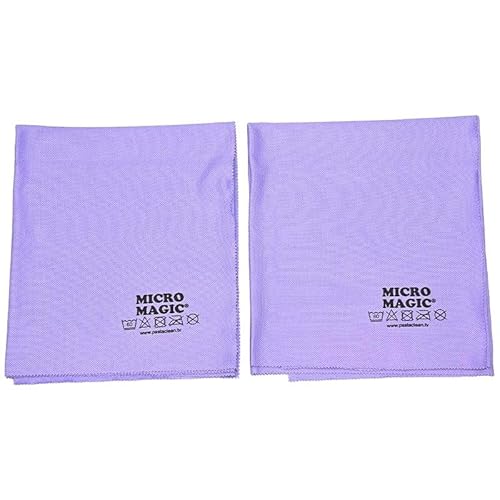 Pastaclean® 2 Stück Mikrofaser Glaspoliertuch 50 x 70 cm, Spiegeltuch - Hochwertiges Glas Poliertuch für streifenfreien Glanz, Fusselfrei, waschbar bis 60°C, Weinglas- Dekantertuch von Pastaclean