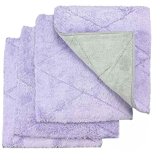 Pastaclean® 4er Set Spül- & Wischtücher Mikrofasertücher antibakteriell - Allzwecktücher 21 x 24cm für den ganzen Haushalt - Reinigt Kratzfrei Töpfe, Pfannen & Geschirr, Putzlappen (Lavendel) von Pastaclean