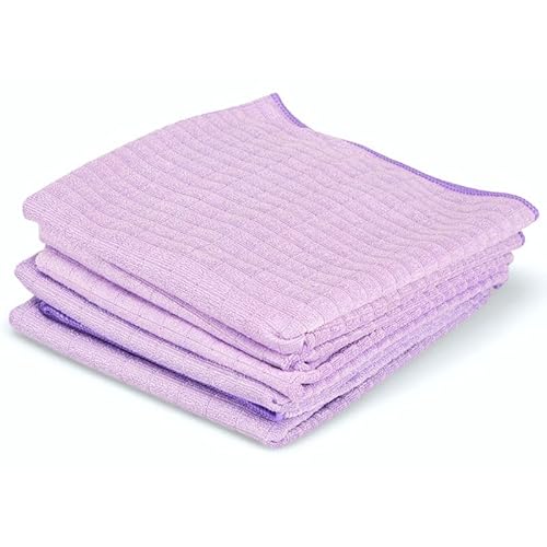 Pastaclean® 5 Stück Geschirrtücher antibakteriell - Saugstarke Küchentücher, Mikrofaser Reinigungstuch - 2X Geschirrtuch à 50 x 70 cm + 3X Geschirrhandtücher à 40 x 60 cm (Lavendel) von Pastaclean