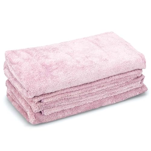 Pastaclean® Handtuch-Set, 4 Stück - Flieder | 2 Badetuch (140 x 70 cm) und 2 Handtücher (100 x 50 cm) | 100% Mikrofaser | Extrem saugstark - Premium Qualität | Antibakteriell von Pastaclean