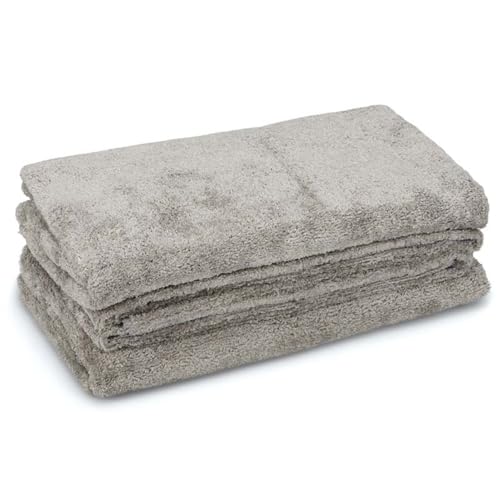 Pastaclean® Handtuch-Set, 4 Stück - Grau | 2 Badetuch (140 x 70 cm) und 2 Handtücher (100 x 50 cm) | 100% Mikrofaser | Extrem saugstark - Premium Qualität | Antibakteriell von Pastaclean