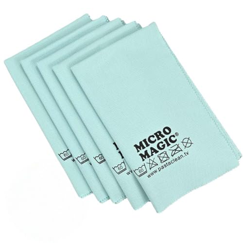 Pastaclean® Micro Magic Glas Poliertücher (5 Stück/Mint) Trockentuch | Fenstertücher mit Ultra-Fresh Ausrüstung | Streifenfreier Glanz in Küche und Bad von Pastaclean