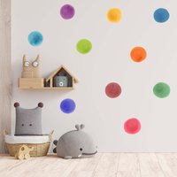 Aquarell Polka Dots Wandtattoo - Abnehmbares Regenbogen Punkte Aufkleber Geschenk Für Kinder, Wandaufkleber, Pell & Stick von PastelArtPrintables