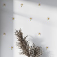 Gänseblümchen Wandtattoo, Abnehmbare Mädchen Blumen Wanddekor, Kinderzimmer Wandaufkleber, Badroom Decor, Blumendekor von PastelArtPrintables