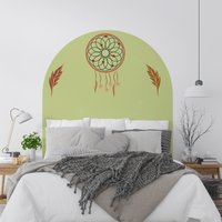 Kopfteil Wandtattoo, Sehr Einfach Anbringen, Boho Bogen Aufkleber, Wandaufkleber, Kinderzimmer Krippe Wand Aufkleber von PastelArtPrintables