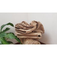 Linen Sheet Set 2 Blatt Und Kissenbezüge Goldene Braune Farbe Bio-Leinenbettwäsche Full Queen King Twin-Größen von PastelLinen