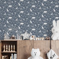 Wald Tapete/Für Kinderzimmer Mit Tieren Waldtiere - Muster von Pastelowelove