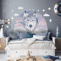 Wolf Wandtattoo/Kinderzimmer Deko Tiere Wandsticker Wolf von Pastelowelove