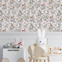 Woodland Tapeten/Für Kinderzimmer Tiere Wanddekor Wald Boho Wallpaper Mit Tieren von Pastelowelove