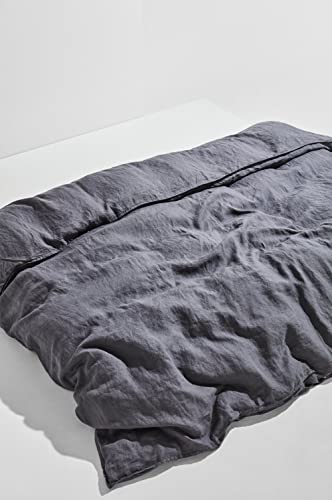 Pastille, Bettbezug Frank, 100% Flachs, Farbe: Grau, 220 x 210 cm von Pastill