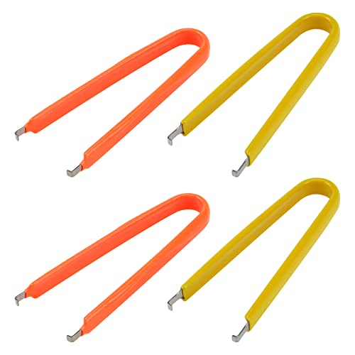 Pastlla 4 Stück Schalter Abzieher IC Abzieher Chip Schalter und Tastenkappenabzieher Werkzeug Edelstahl Premium Schalter Abzieher Entfernung Werkzeug Orange und Gelb von Pastlla
