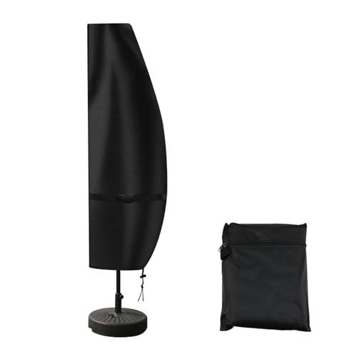 Pastlla Terrassenschirm-Abdeckung, 420D Oxford, wasserdicht, freischwingend, versetzt, Bananen-Stil, Regenschirm-Abdeckung für 2,4 m bis 3,6 m Gartenschirme von Pastlla