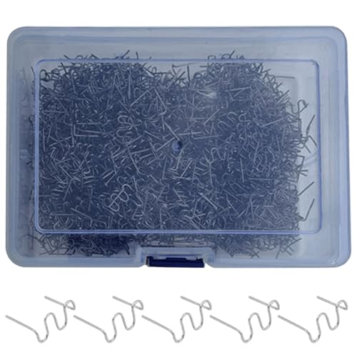 1000 Stück Plastikschweißer -Grundnahrungsmittel, 0, 8 -mm -Wellenstoßstange Reparaturkit, Plastikhefterschweißkit zur Dekoration, Autoreparatur, Architekturmodellierung |.Grundnahrungsmittel von Pastoralist